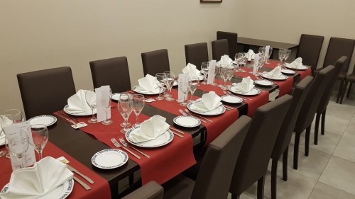 Mesa preparada. El Gambero del Paseo