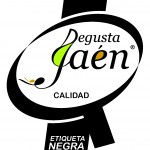 Logotipo degusta jaen calidad etiqueta negra
